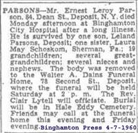 Parsons, Ernest Leroy